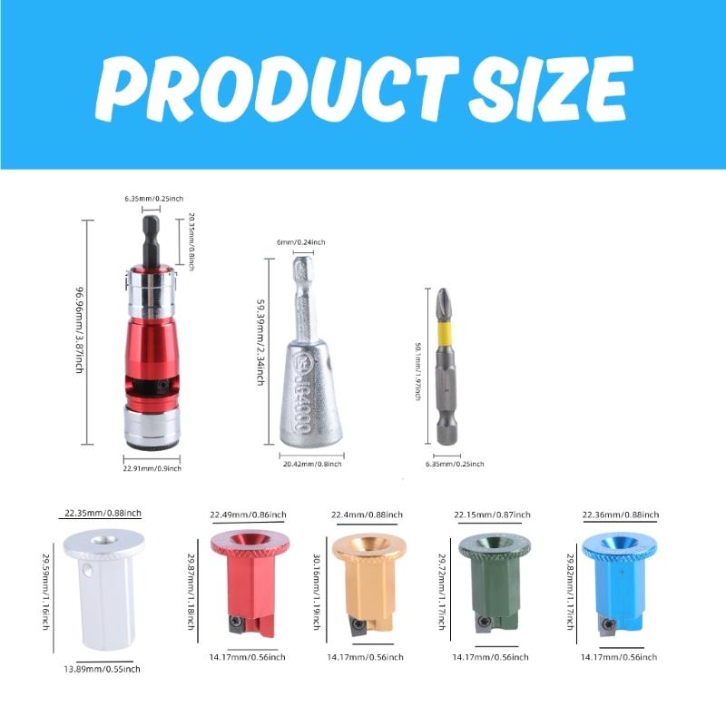 Easy To Use Drill Operated Wire Stripper, Professional Grade Aluminum Alloy Cable Stripping Tool With Precisions Control