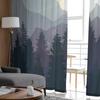 Mountain Pine Woods Sun Tulle Curtains For Bedroom Modern Voile Curtains Home Decoration Window Curtains