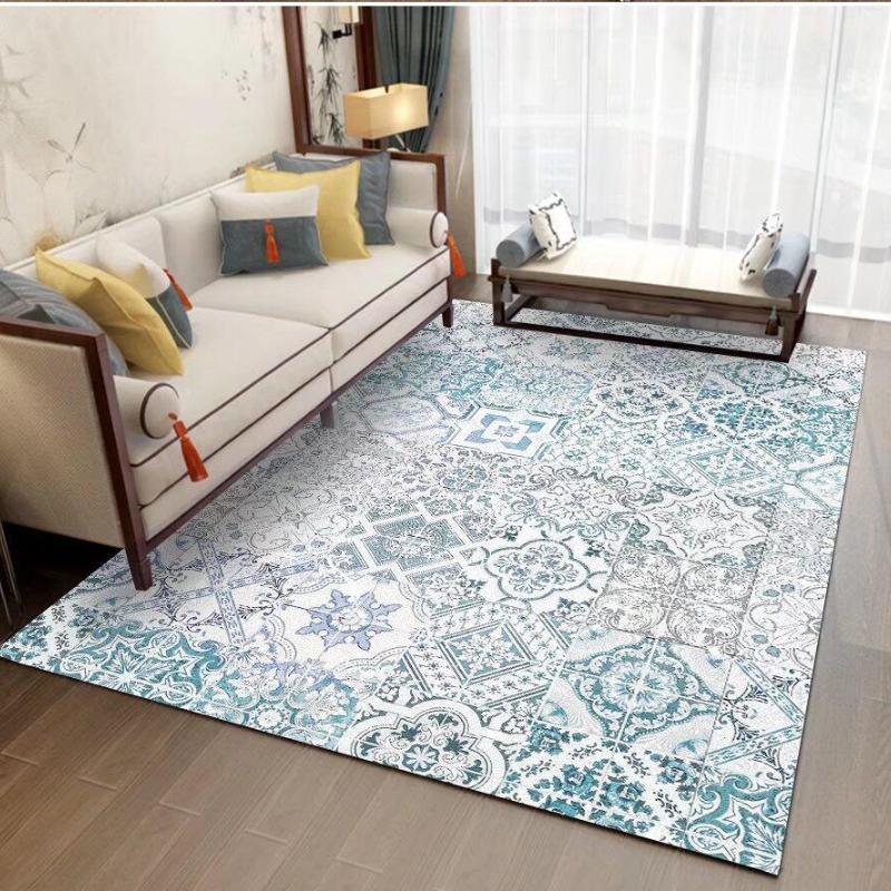 Light Color Retro Carpets for Living Room Original Kids Bedroom Carpets Large Size Entrance Rugs Room Decor Table Floor Mats