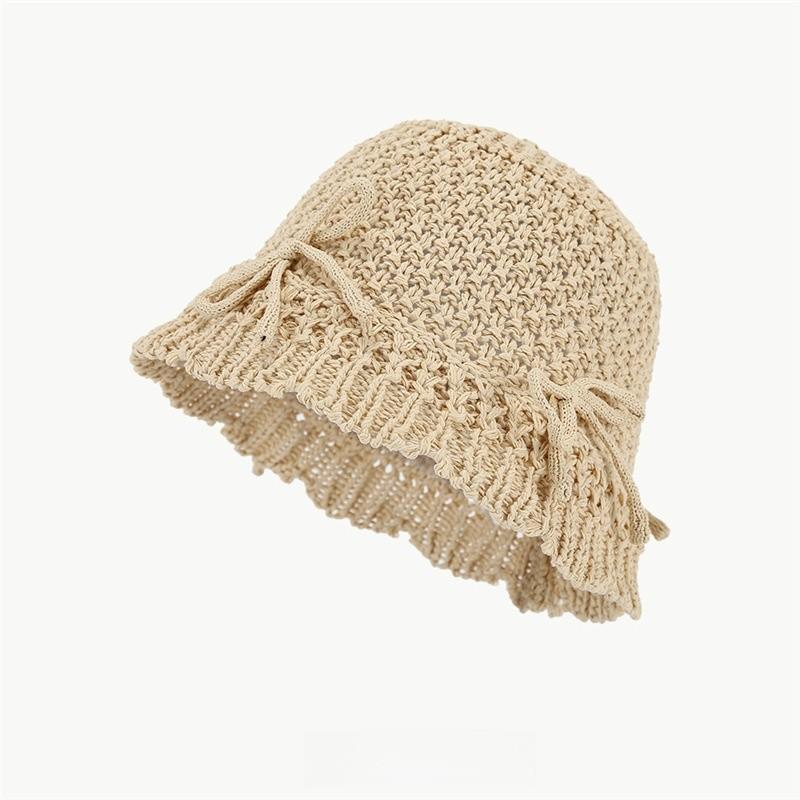 Korean Style Striped Knit Cap With Sunshade And Adjustable Fit For All Seasons