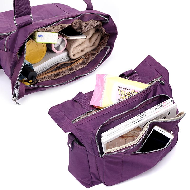Women's Solid Color Simple Leisure Handbag Large Capacity Lightweight Luggage Bag