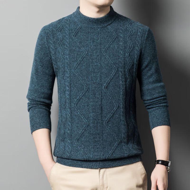 

Men s 100% Merino Wool Mock Neck Sweater YTMTS117 175