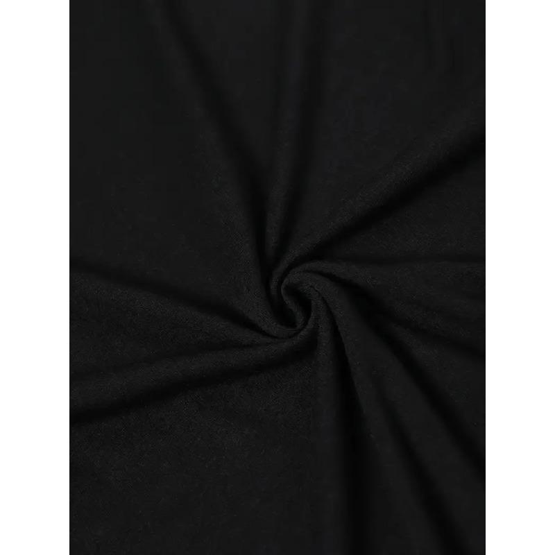 European Sizes Graphic Print T-shirt, Short Sleeve Crew Neck Casual Top for Summer & Spring, Women's Clothing