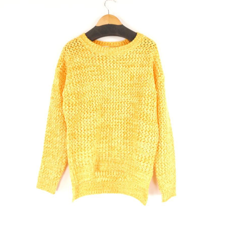 Good Condition MOUSSY 0107SW70-0090 Knit Sweater FREE 100% Acrylic Long Sleeve Women s AY7061A29
