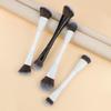 Double-Ended Makeup Brush: Foundation, Powder, Contour, Blush - Soft Beauty Tool