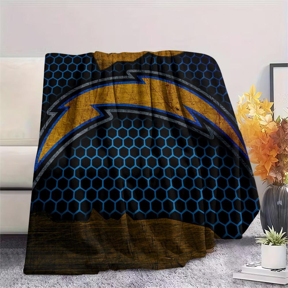 Los Angeles Chargers  Print Flannel Blanket, High quality Comfortable for All Seasons, Home Decor, Warmth and Comfort