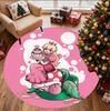 Princess Peach Toadstool Pattern Round Rug, Indoor/Outdoor Mat, for Picnic, Gameroom, Bedroom, Office, Living Room, Home Decor Carpet, Birthday Gift