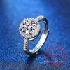 925 Sterling Silber 1 Karat Runder Moissanit Zirkon Ring für Damen Herren Mode Hochzeit Verlobung Party Geschenk Charme Schmuck