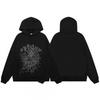 Mens Spider Web Graphic Hoodie High Street Loose Fit Long Sleeve Pullover Teens