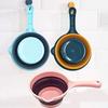 Foldable Water Ladle, Collapsible Silicone Kitchen Scoop for Rice Washing, Space Saving Multipurpose Dipper for Home