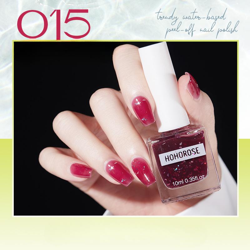 HOHOROSE Oja nouă pe bază de apă Uscare rapidă Fără coacere Lacrimă Albire Nail Art