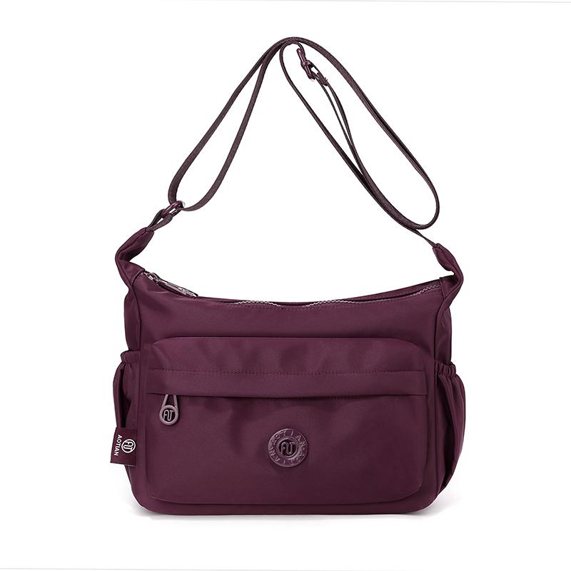 Lightweight Nylon Crossbody Bag for Women Multi Pocket Shoulder Purse Travel Sling Handbag