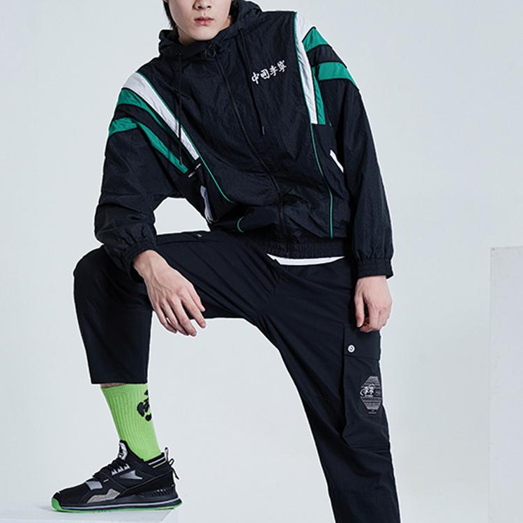 Li-Ning Paris Fashion Week Sport Hooded Jacket Men Jackets Black AFDQ277-1