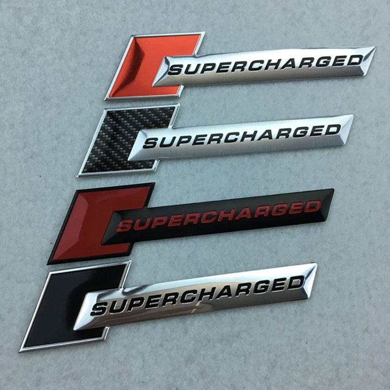 3D Metal Logo SUPERCHARGED Emblem Car Fender Badge Decal For 46s A3 A4 A6 A7 A8 S2 S4 S5 S6 Q7 SUPERCHARGED Stikcer Accessoriess46