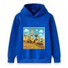 Kids Happy Birthday Construction Truck Hoodie Cartoon Excavator Skid Steer Print Pullover for Boys Girls Casual Party Sweatshirt