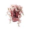 Rosa Halloween Wandvase mit Totenkopf für Kunstblumen 55KF