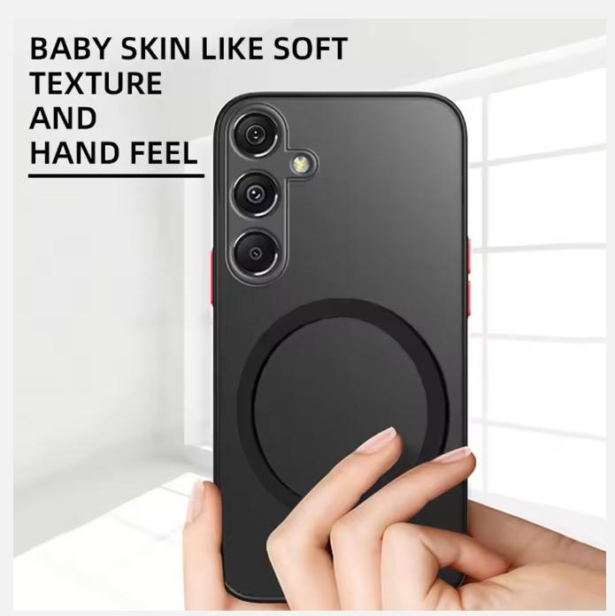 Magnetic Case for Samsung Galaxy A55 5G A35 A25 A15 A54 A53 A52 A34 A14 A32 A13 A51 Shockproof Armor Phone Case Soft Matte Cover