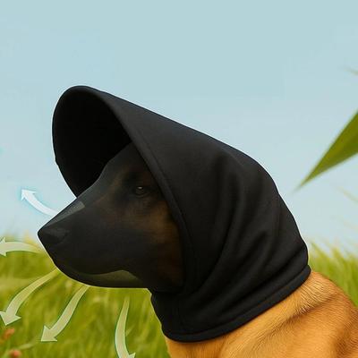 Haustier-Ohrenabdeckung Atmungsaktives Netz Hundeschutzmaske Ohrenschützer Schutzschleier Haustier-Kopfbedeckung Polyester Hundekopfbedeckung Für Hund Welpe