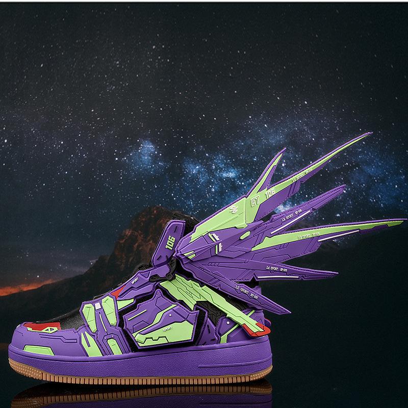 Free Gundam Limited Edition High Top Board Shoes Couple Men's Basketball Shoes Casual Sneakers Fashion Trendy Shoes