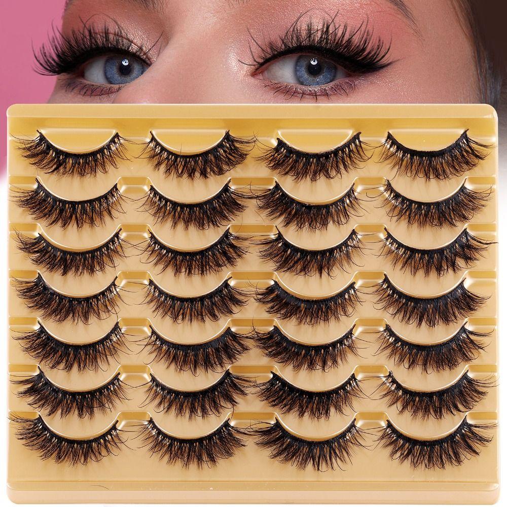 

Makeup Tools Fluffy Strip Eye Lashes Wispy Natural Look False Eyelashes Fake Eyelashes Mink Lashes