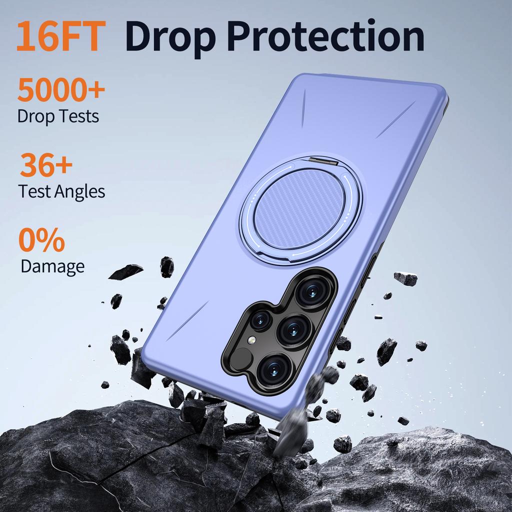 For Samsung Galaxy S26 Ultra Case Drop Proof Airbags Frosted Translucent PC + TPU Phone Back Cover