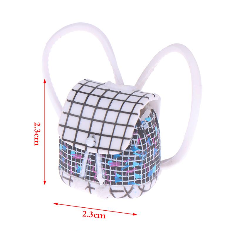1:6 1:12 Dollhouse Miniature Bag Backpack Shoulder Bag Shopping Purse Handbag Bucket Bag Doll Decor Adjustable Shoulder Straps