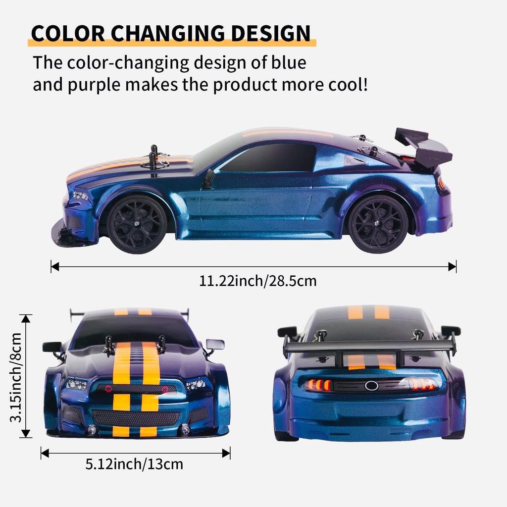 RC Drift Car, 1:14 Remote Control Car 4WD Drift GT RC Cars Vehicle High Speed Racing RC Drifting Car Gifts Toy for Boys Kids