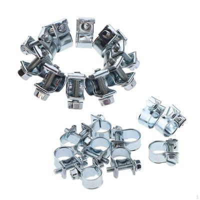 20 Pieces 20Pcs Mini Fuel Hose Clamps Clip Assortment Set Petrol