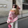 European & American Winter Women's Round Neck Striped Loose Knit Sweater - Versatile Long Sleeve Style