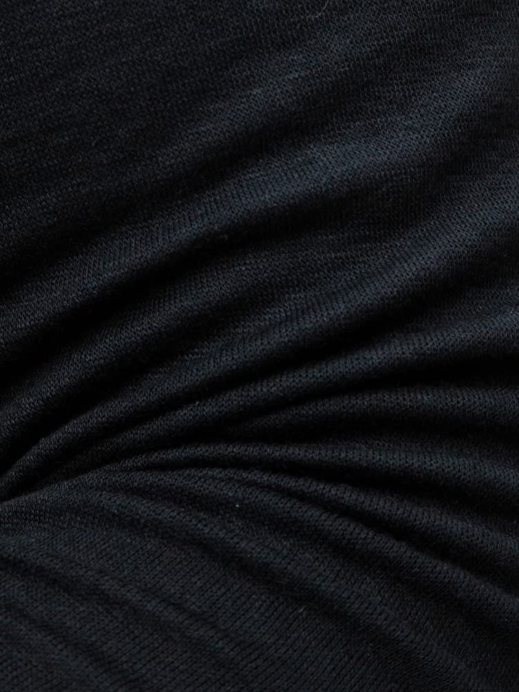 CLUB Sakazen Super Warm Stretch Long Sleeve Size 8L B&T Men's Heat-Relieving V-Neck Undershirt, Black,