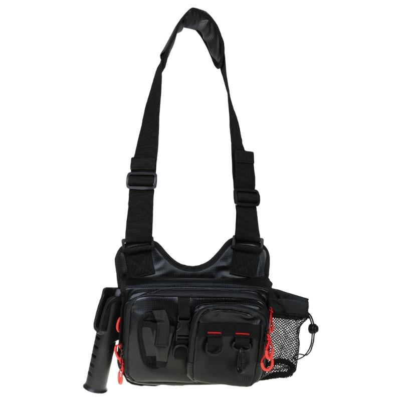 

Waterproofs Fishing Tackle Bag Wood Shrimp Lure Baits Bag Light Weights Fishing Lure Organizers Backpacks Easily to Carry 1