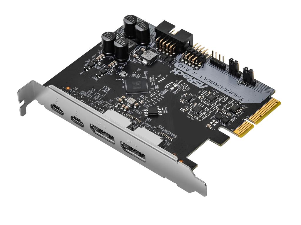 Rozšiřující deska ASRock Thunderbolt 4 kompatibilní s autorizovaným distributorem základních desek Intel řady 500 Thunderbolt 4 AIC [domácí produkt] R2.0