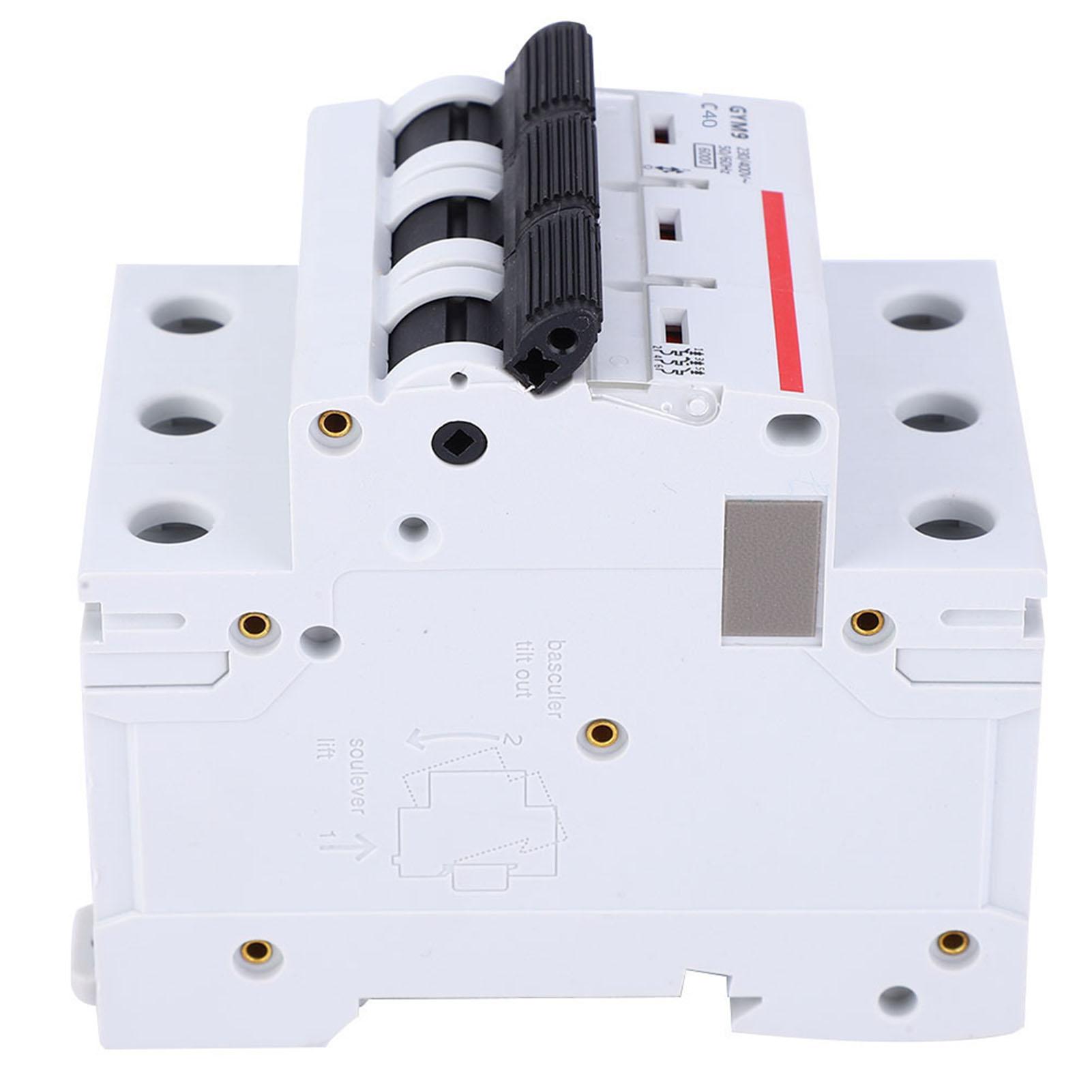 

GYM9 C65 Circuit Breaker 3P 230 400VAC 50 60Hz IP20 Electric Leaking Protector Current Circuit Breaker40A