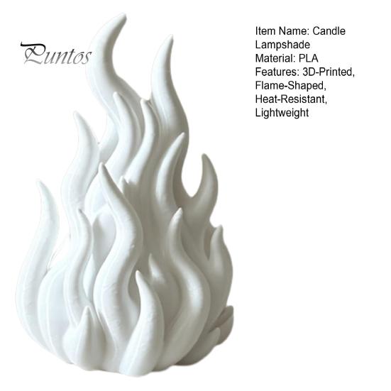 Unique Gift for Home 3D Printed Flame Candle Holder Shade, Gothic Ambient Decor Figurine, Hollow Artistic Desk Light Cover Tealight Dining Room Study