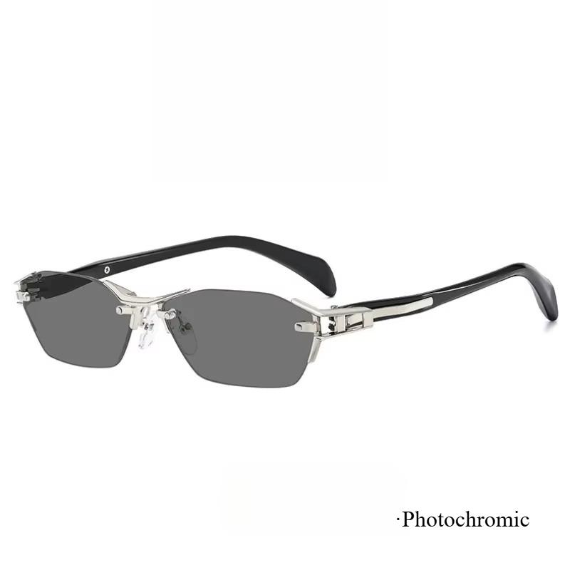 

Business Frameless Reading Glasses Retro Photochromic Eyeglasses Man Fashion Blue Light Blocking Glasses Fashion for Woman 1.5