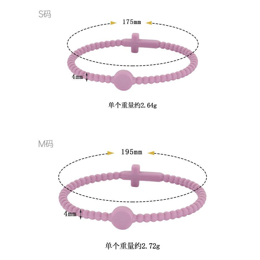 1/5pc Jesus Bracelets - Cross & Macaron-colored Beaded Silicone Bracelets Gifts for Women Men Girls Boys Kids Aldult