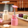 Hand Press Mooncake Mold Easy Demolding Clear Flower Stamps Food Grade for Home Baking Mid Autumn Festival DIY
