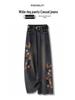 Women's Retro Embroidered Floral Wide-Leg Jeans, Autumn/Winter 2025 Collection
