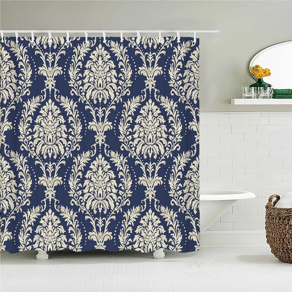 3D Printing  Mandala Pattern Shower Curtain Bathroom Curtains With 12 Hooks Indian Boho Waterproof Fabric Bathtub Decor Screen