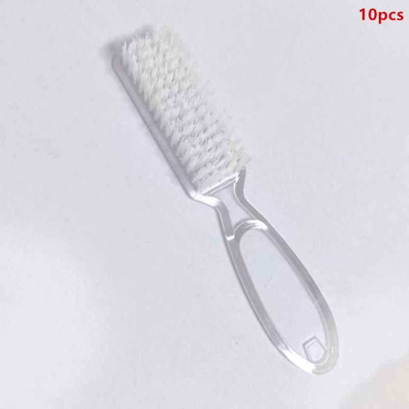 Čisticí štětce na nehty Průhledné dlouhé držadlo Měkké štětce na nehty Multifunkční pětibarevné nástroje na manikúru a pedikúru