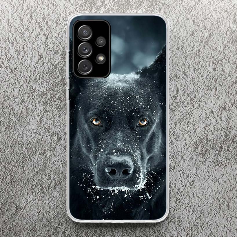 German Shepherd Dog Print Soft Case for Samsung A51 A50 A21S A70 A71 Phone Shell A31 A41 A10 A20E A30 A40 A6 A7 A8 A9 Pattern Co