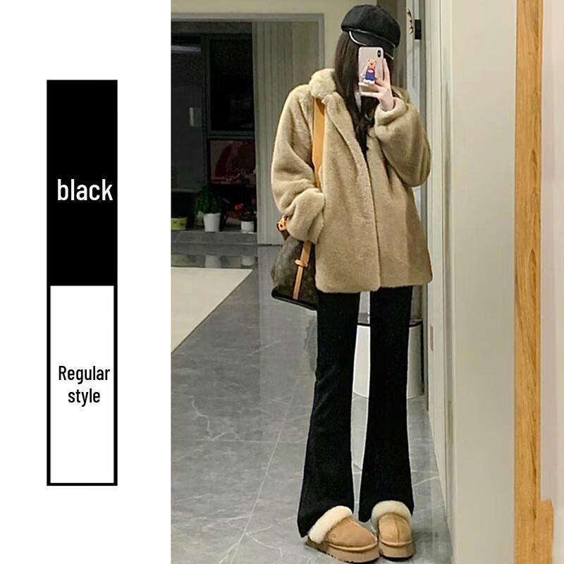 

FitonTon Women s High-Waist Stretchy Flare Pants L (116-130 catties)