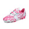 Low-top pink new football boots spikes broken nails for primary and secondary school students competition training shoes for boys and girls sneakers