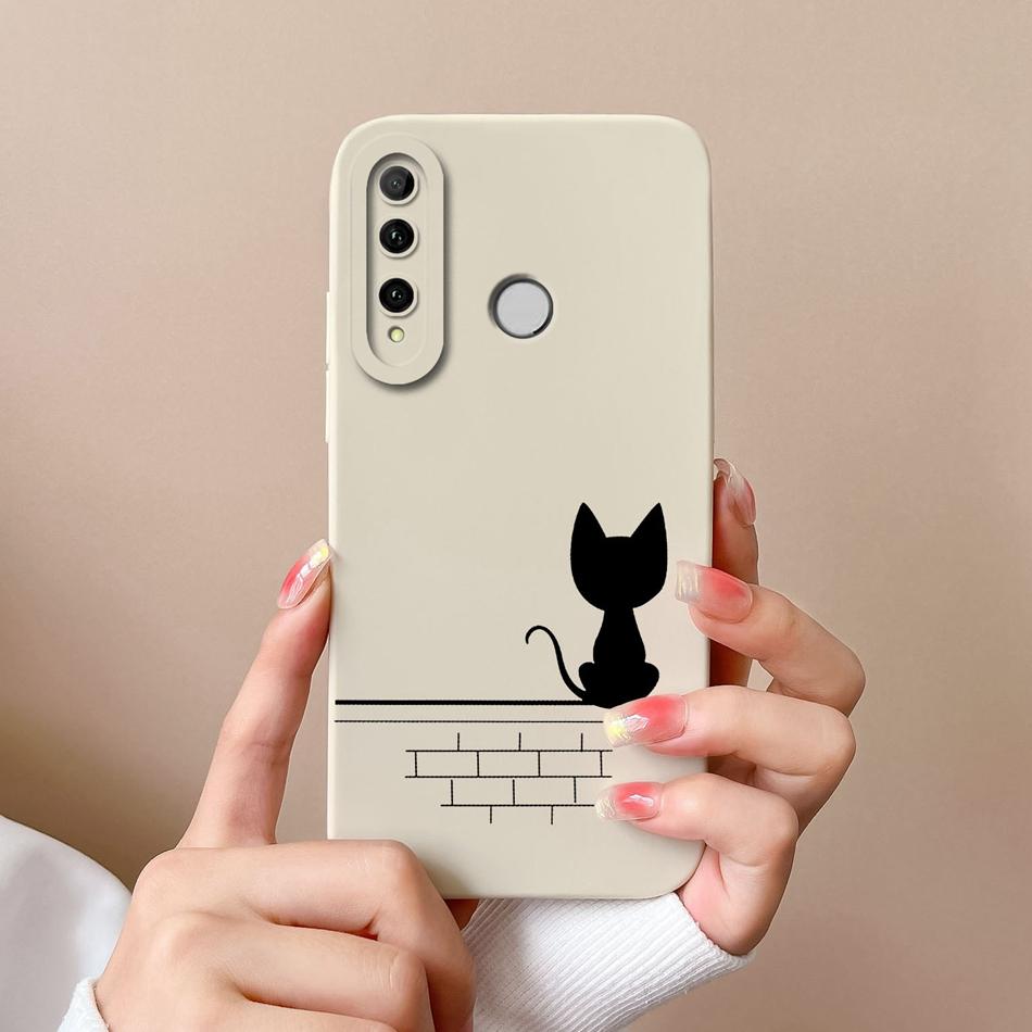 For Honor 10i Phone Case Butterfly Cat Soft Liquid Silicone Camera Protection Cover For Huawei Honor 10 i Model HRY-LX1T Fundas