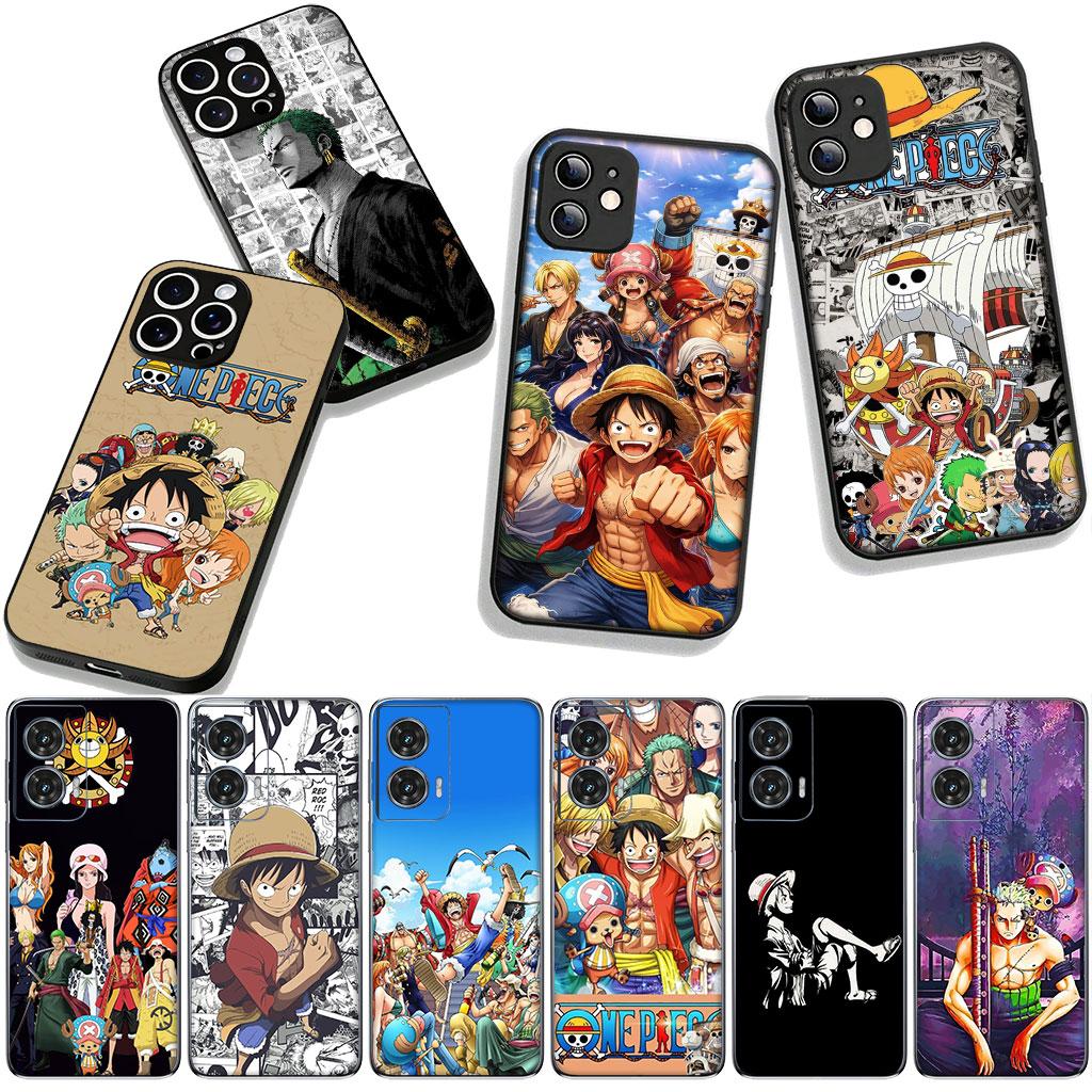 Cartoon One Roronoa Zoro Luffy Piece Case for Motorola Moto G54 G05 G24 G55 G75 G85 G15 G57 G86 Power Edge 50 30 Fusion Neo Pro