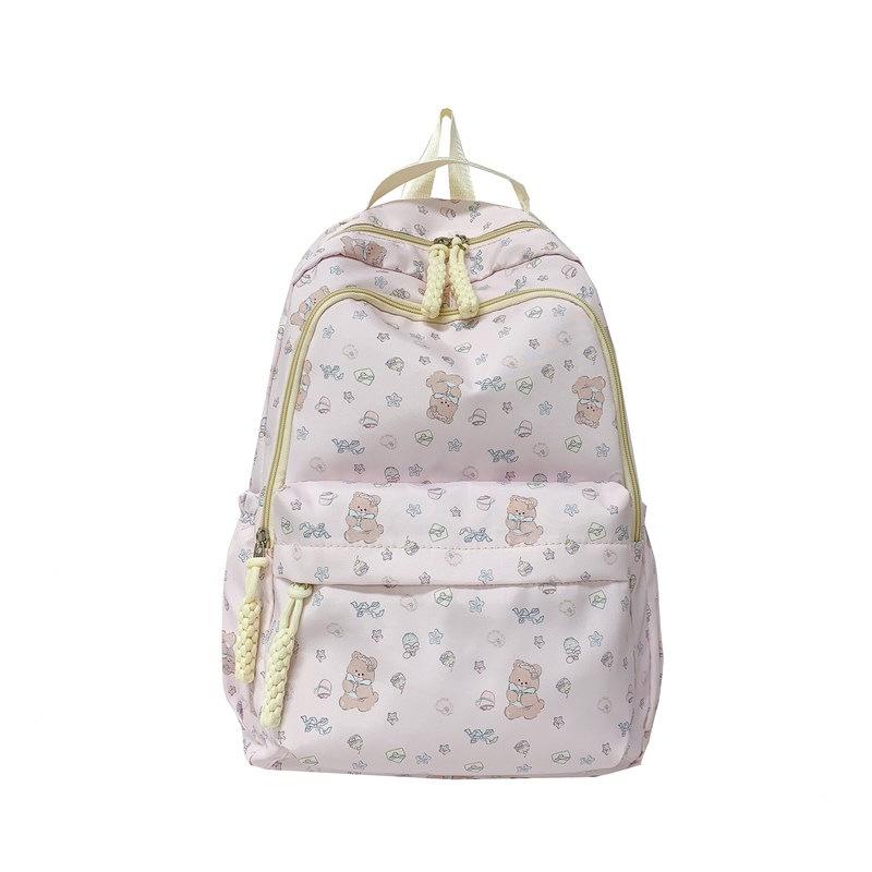 Schoolbag wholesale new large-capacity backpack cute girl commuter backpack small fresh literary college student cartoon schoolbag
