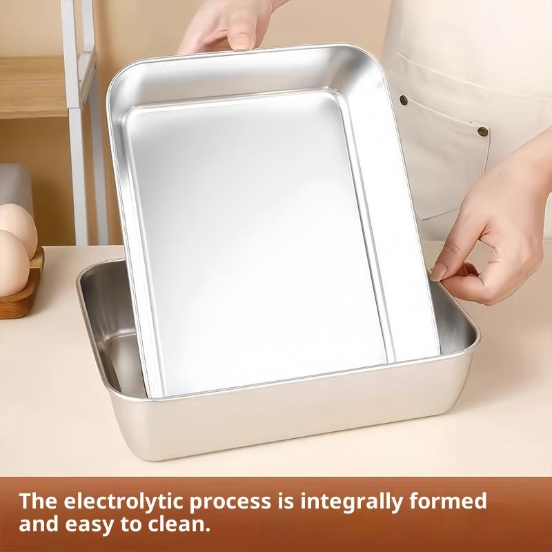 1/2/3/5 szt. Pojemnik na żywność ze stali nierdzewnej 304 z pokrywką Kuchenny pojemnik do przechowywania Świeże tacki do lodówki