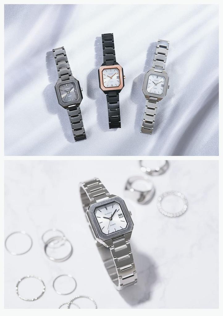 Casio Scene Solar Watch Silver SHS-4528J-7AJF Women's