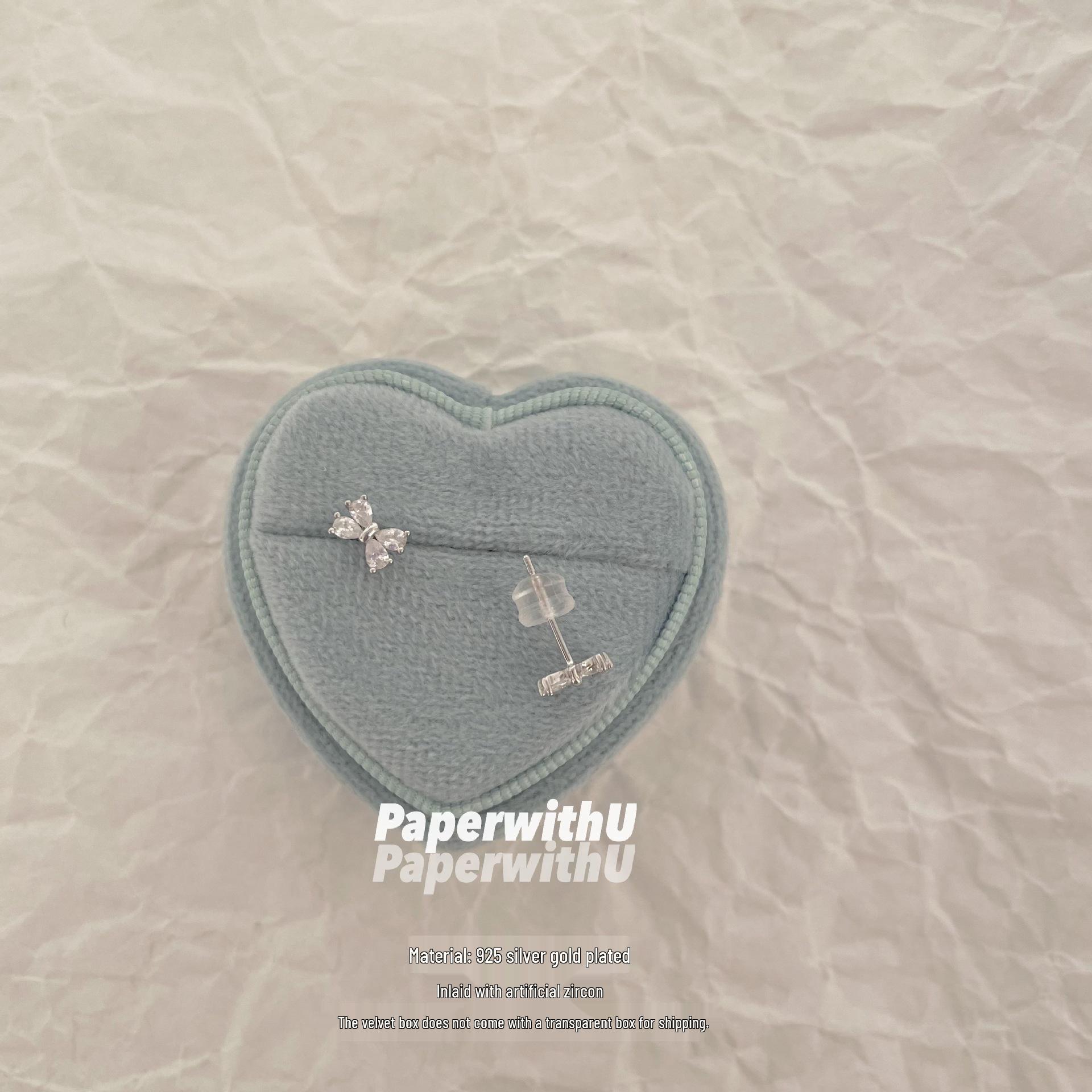 

Fragrant Soft Heart Bow Earrings - Pure, Simple 925 Silver for Tender Girls