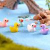 200-10pcs/set Resin Mini Ducks Ornament Miniature Figures Tiny Duck Handicraft Micro Landscape Dollhouse Decoration Accesories
